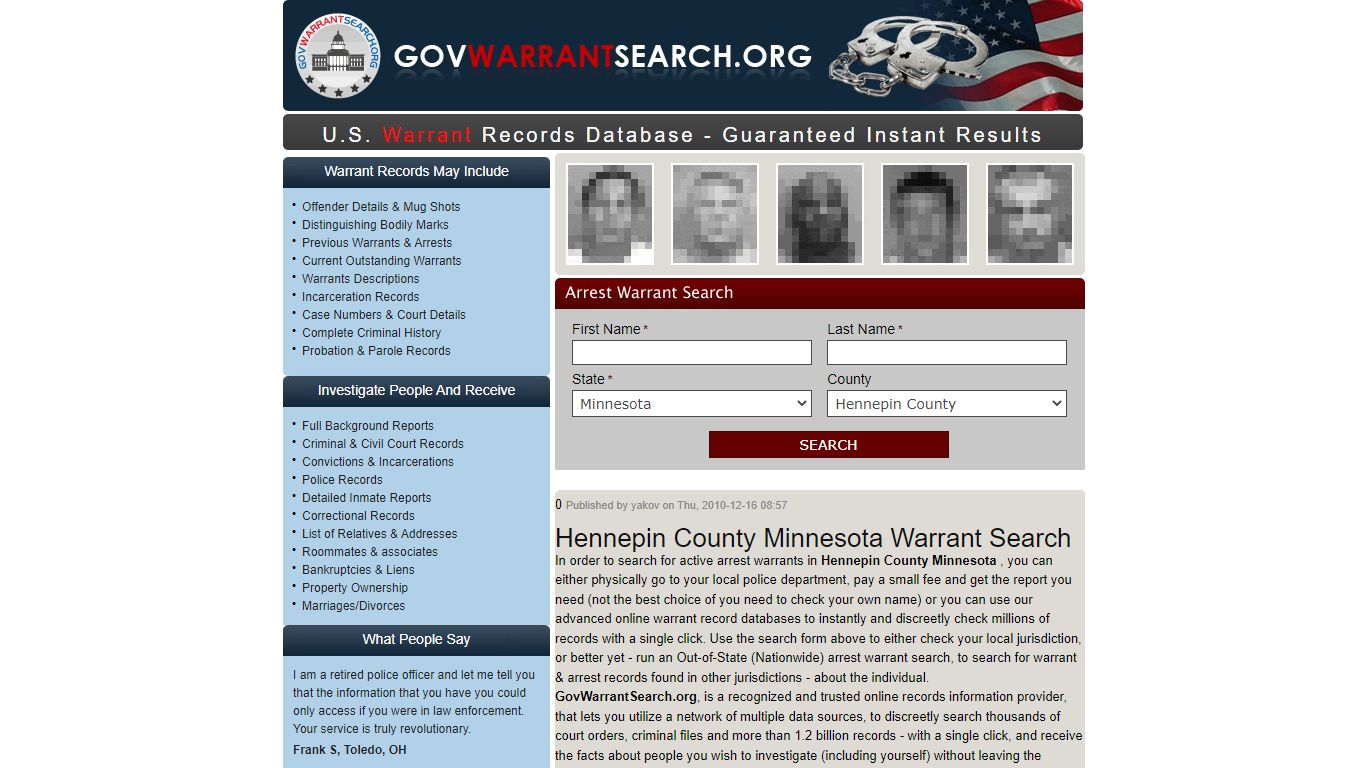 Hennepin County Minnesota | Warrant Search